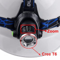 10W high power LED headlight rechargeable zoom headlamp